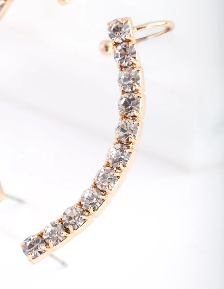 Gold Diamante Ear Cuff