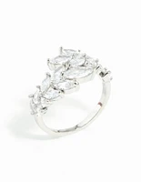 Cubic Zirconia Navette Wrap Ring