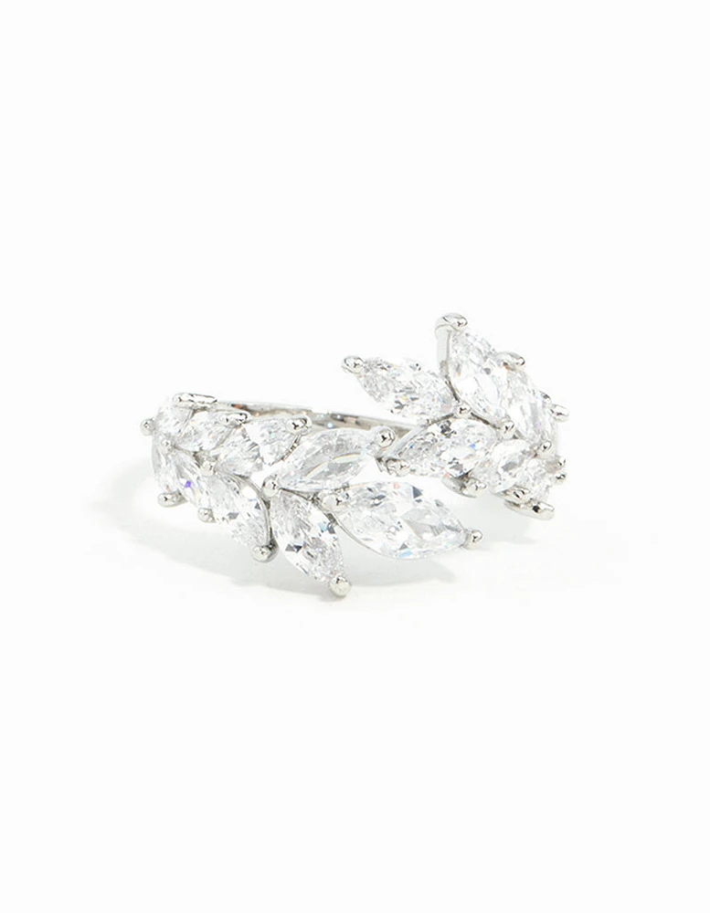 Cubic Zirconia Navette Wrap Ring