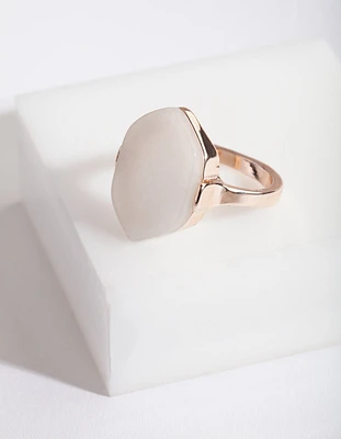 Rose Gold Natural Stone Ring