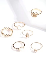 Gold Garden Stone Ring Pack