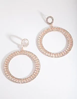 Rose Gold Cut-Out Disc Earrings