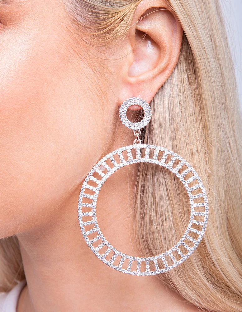 Rose Gold Cut-Out Disc Earrings