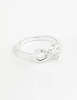 Silver Diamante Infinity Ring