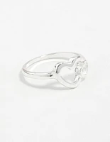 Silver Double Heart Ring