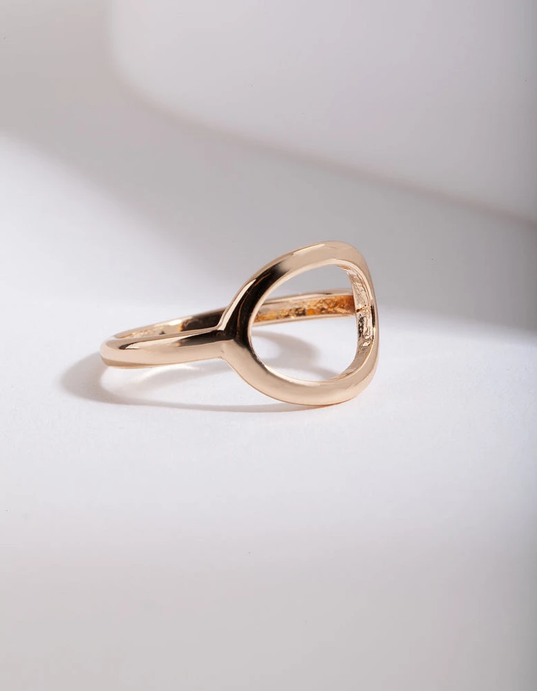 Gold Open Oval Ring