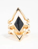 Gold Diamond Shape Ring