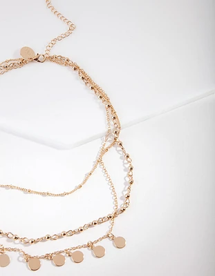 Gold Multi Chain Choker