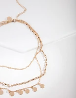 Gold Multi Chain Choker