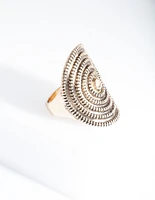 Antique Gold Textured Ring