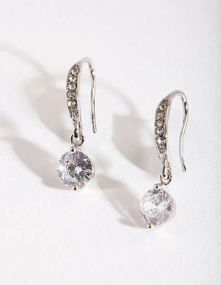 Silver Cubic Zirconia Drop Earrings