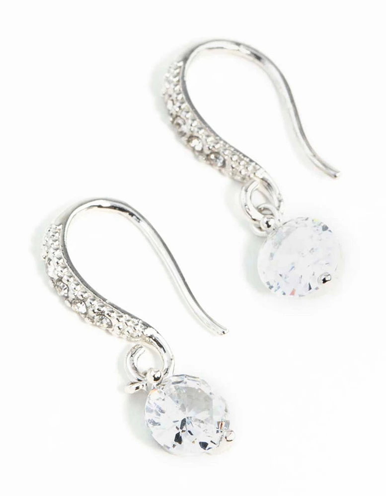 Silver Cubic Zirconia Drop Earrings