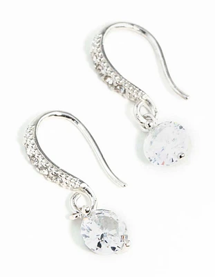 Silver Cubic Zirconia Drop Earrings