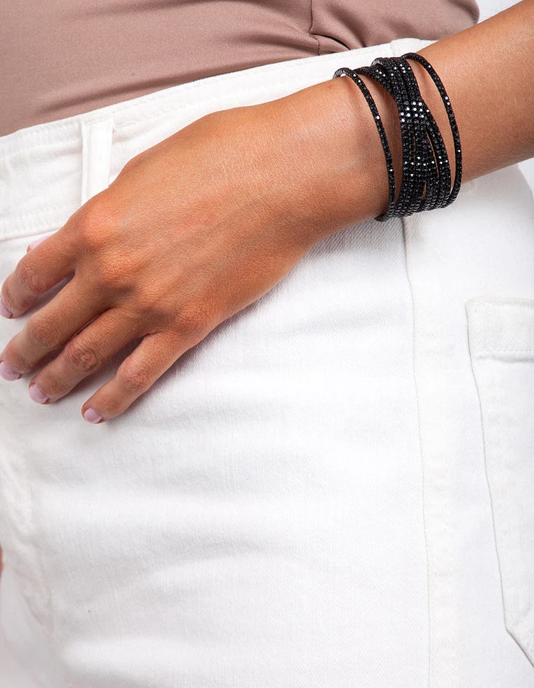 Black Overlap Cupchain Cuff