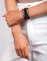 Black Overlap Cupchain Cuff