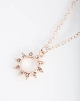 Mixed Metal Diamante Sun Necklace Trio