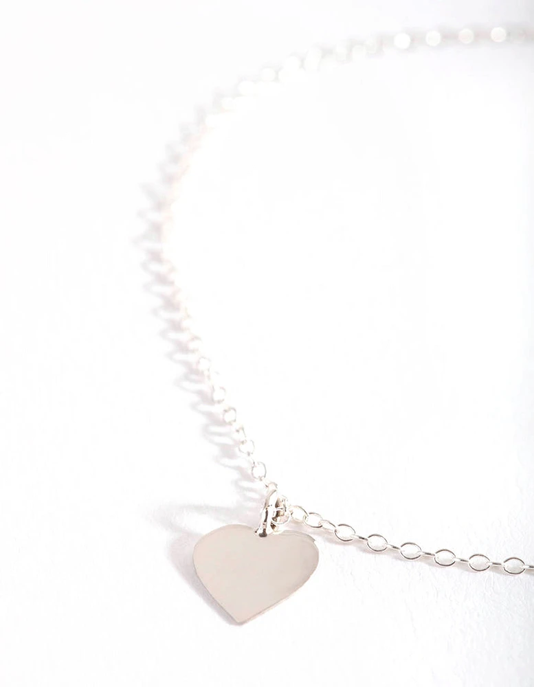 Sterling Silver Heart Charm Bracelet