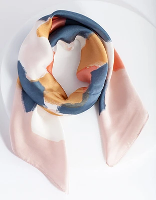 Neutral Soft Floral Bandana Hair Scarf