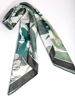 Green Tropical Leaf Bandana Hair Scarf