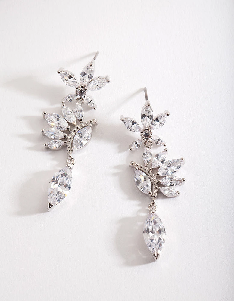 Marquis Blossom Drop Earrings