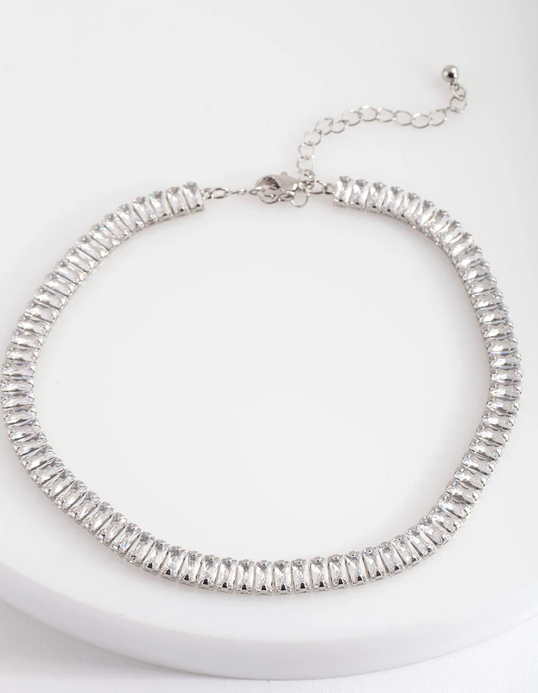 Cubic Zirconia Baguette Choker