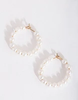 Pearl Hoop Earrings