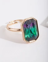 Gold Blue Ombre Ring