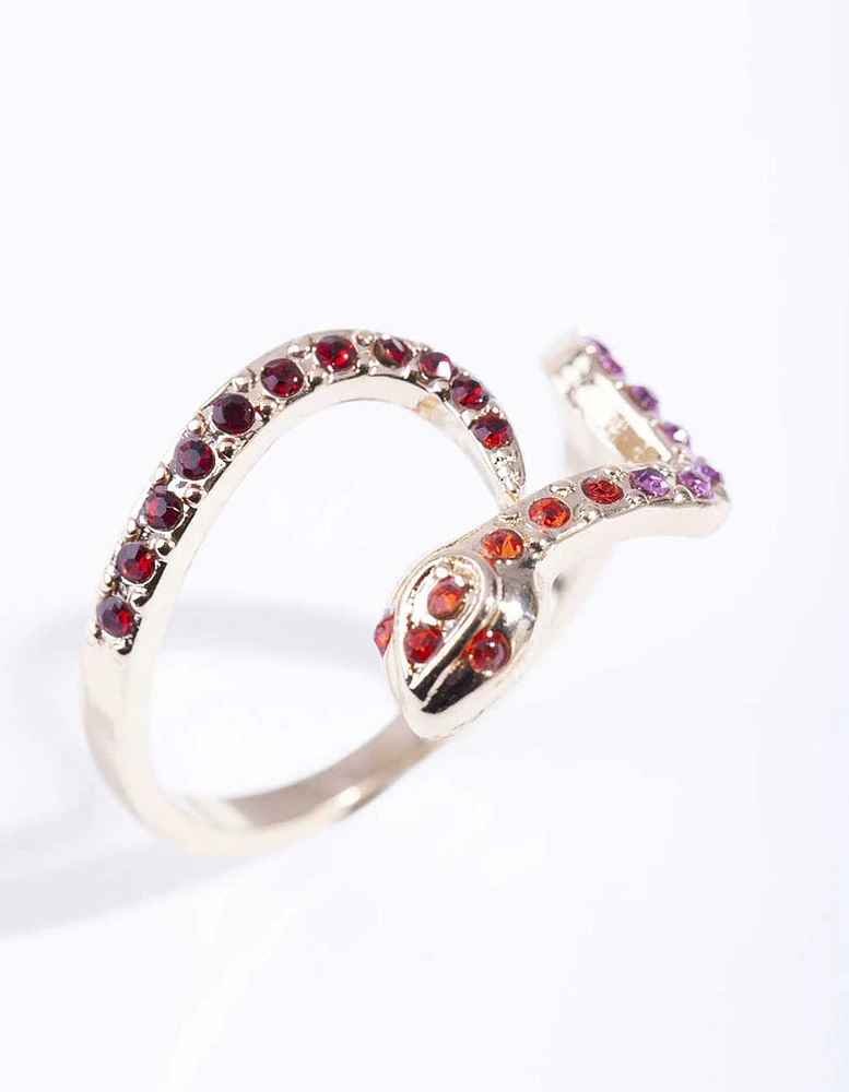 Ombre Diamante Snake Ring