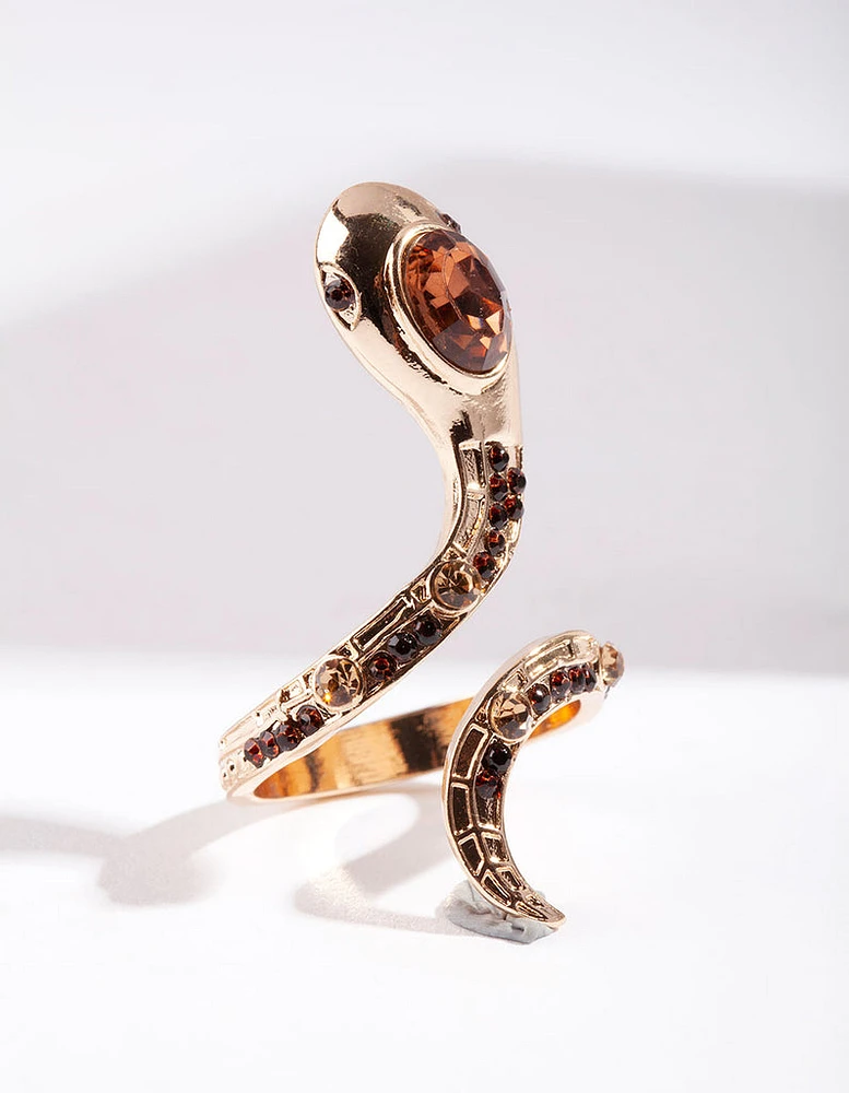 Jewelled Snake Ring