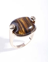 Gold Stone Claw Ring