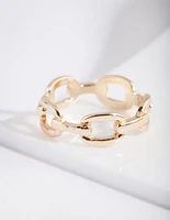Gold Fine Chain Ring
