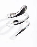 Rhodium Sleek Wrap Ring