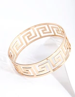 Gold Maze Cutout Bangle