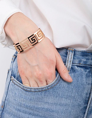 Gold Maze Cutout Bangle