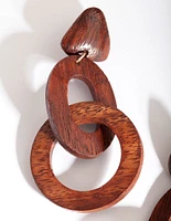 Double Wood Loop Earrings