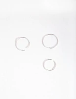 Silver Fine Graduating Nose Ring Pack