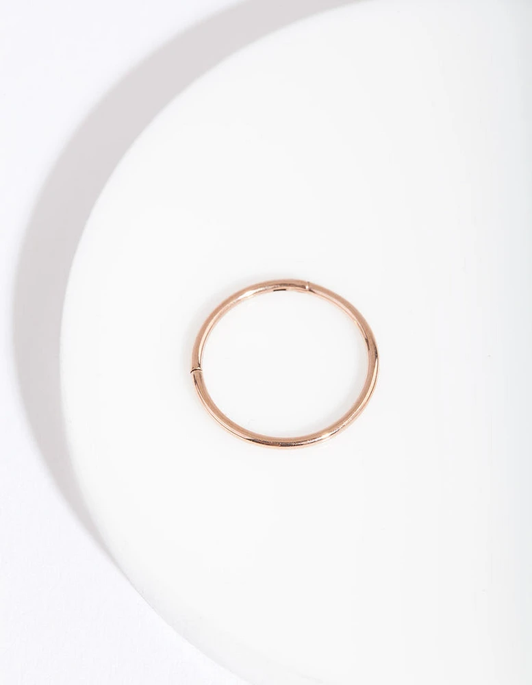 Rose Gold 10mm Fine Clicker Earring