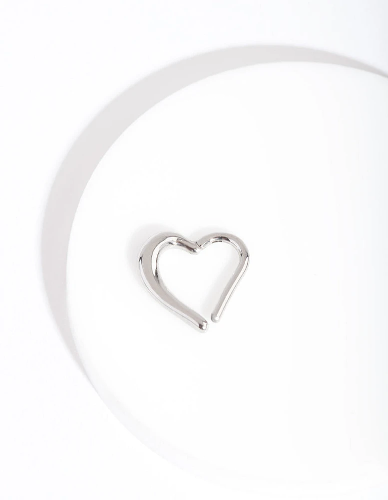 Surgical Steel Heart Clicker Earring