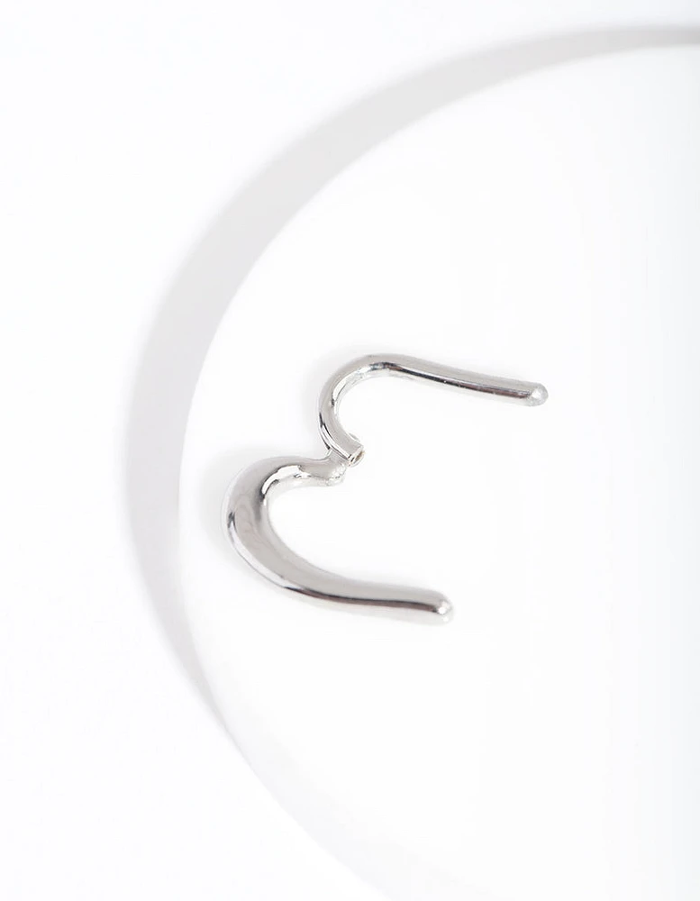 Surgical Steel Heart Clicker Earring