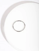 Rhodium Fine 10mm Clicker Earring