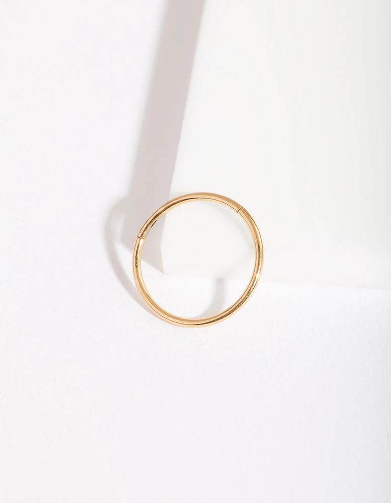Gold Fine 10mm Clicker Earring