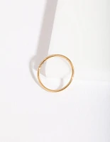 Gold Fine 10mm Clicker Earring