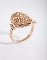 Gold Yogi Disc Ring