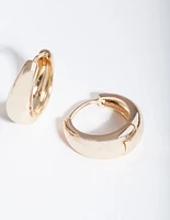 Gold Chunky Mini Huggie Earrings