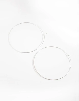 Silver Large Hoop Earrings