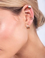 Gold Textured Ear Cuff & Earring Pack