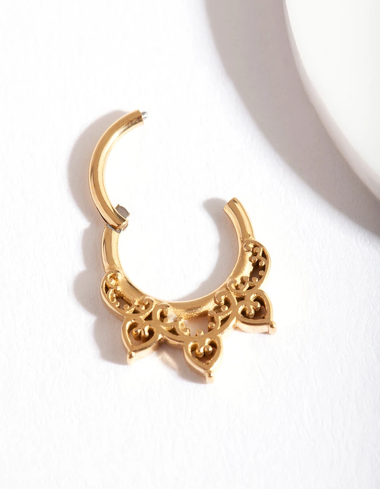 Gold Bohemian Clicker Earring