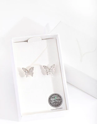 Silver Butterfly Earring