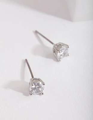 Diamond Simulant 1/2 Carat Stud Earrings