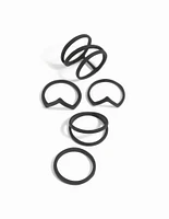 Black Zig Zag Ring 5-Pack